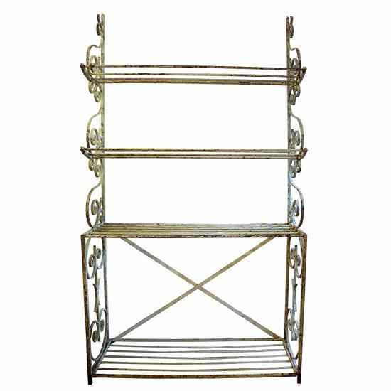 Appraisal: A French Painted Wrought Iron Boulangerie Stand early th century