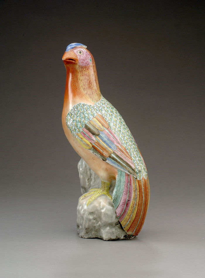 Appraisal: CHINESE EXPORT PORCELAIN FIGURE OF A PHEASANT Realistically modeled perched