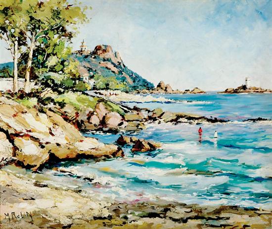 Appraisal: Michel Robin French th century MEDITERRANEAN COAST oil on canvas