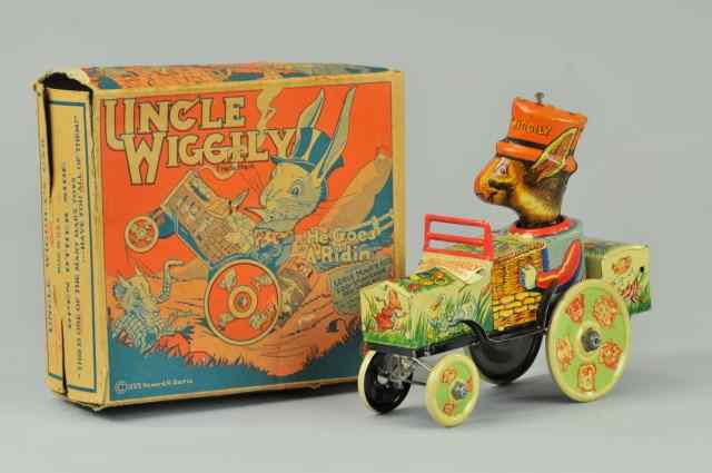 Appraisal: UNCLE WIGGLY CAR Louis Marx lithographed tin amusing colorful toy