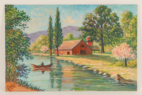 Appraisal: Charles Bowen Sims American - Tennessee Stream oil on board