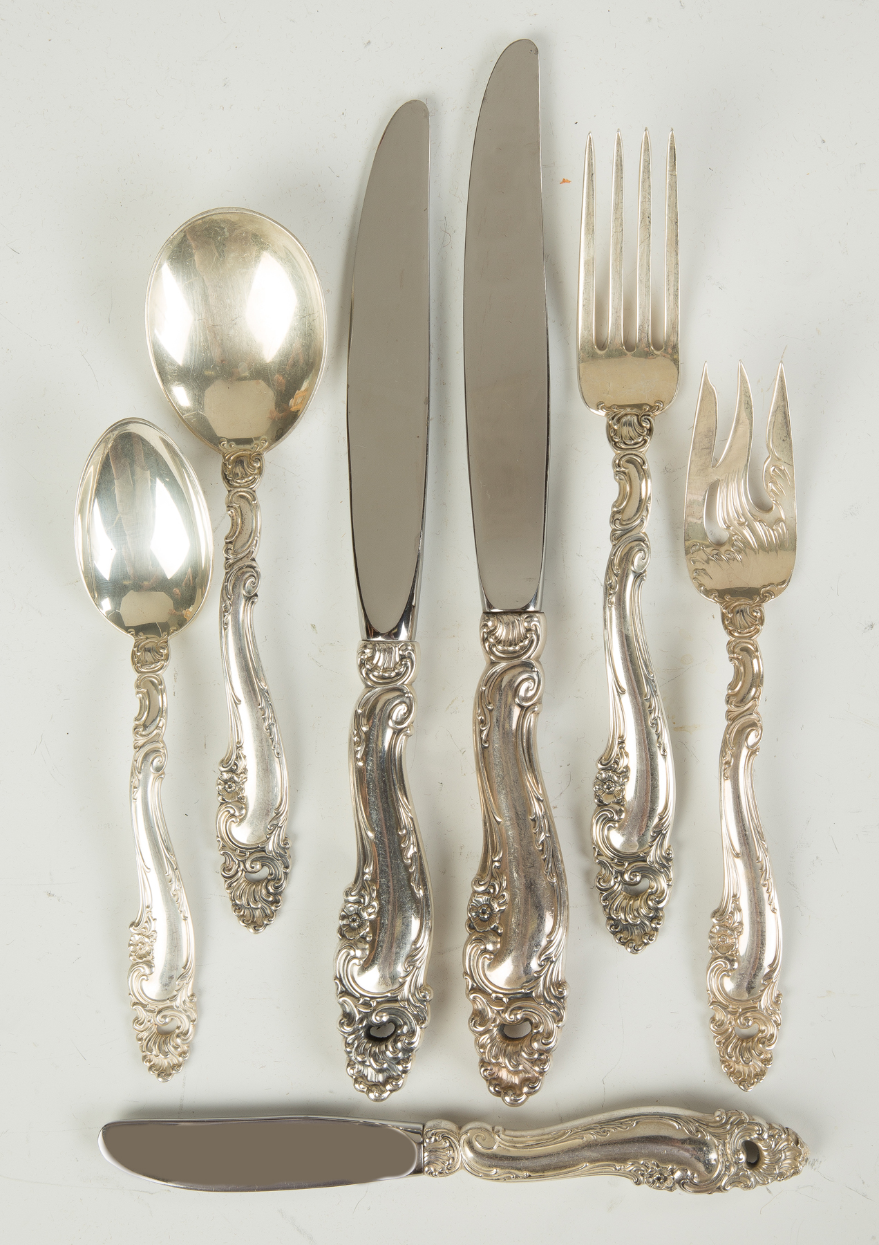 Appraisal: Gorham Sterling Silver Flatware - Decor Pattern Pieces ozt weighable