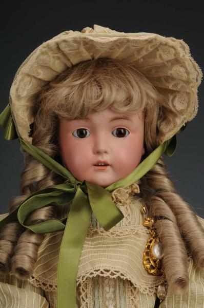 Appraisal: J D Kestner mold German Bisque Child Doll Description Head