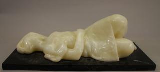 Appraisal: Jose Kuri Brena - carved marble reclining nude figure Initialed