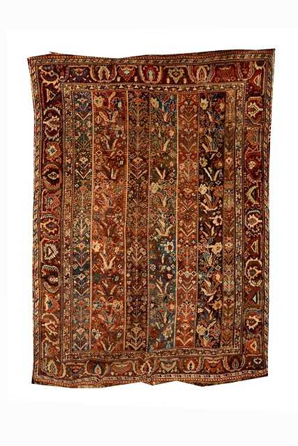 Appraisal: A KASHGAI RUG decorated alternating rows of geometric and foliate