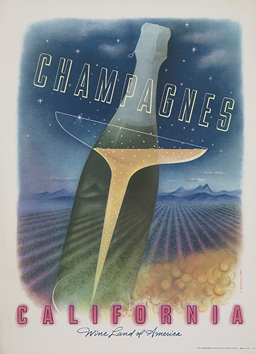 Appraisal: LOUIS MACOUILLARD - CHAMPAGNES CALIFORNIA x inches x cm Wine