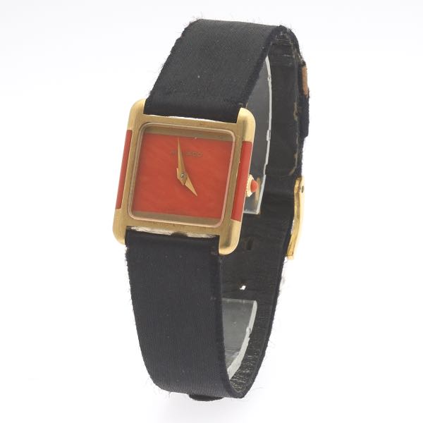 Appraisal: MOVADO LADIES' GOLD AND CORAL WATCH Case width mm k