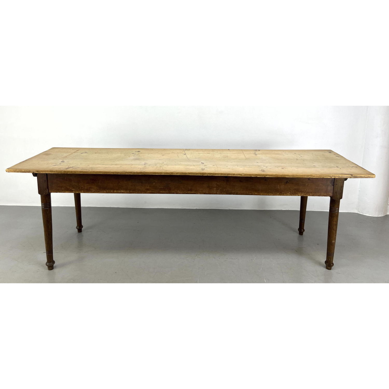 Appraisal: Rustic Country Long Pine Farm Work Table Dimensions H inches