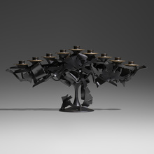 Appraisal: Albert Paley MENORAH USA forged mild steel with a blackened