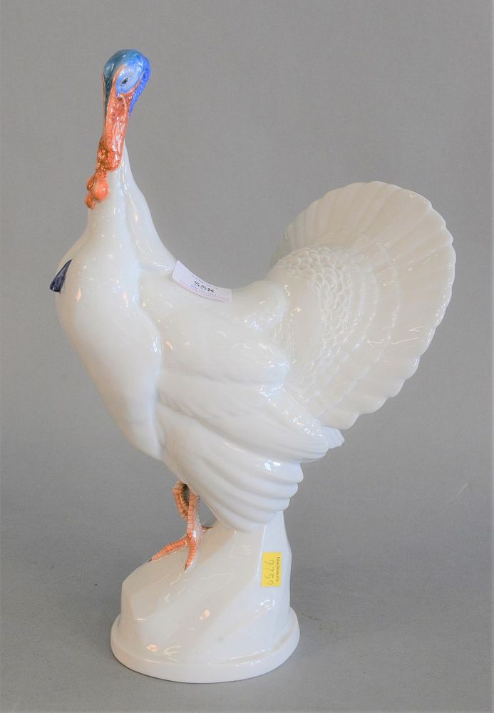 Appraisal: Meissen Porcelain Turkey Figurine marked with crossed swords and a