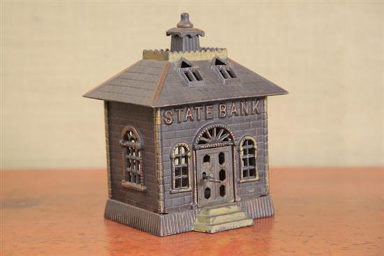 Appraisal: CAST IRON BANK ''State Bank'' in the form of a