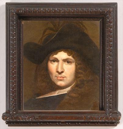 Appraisal: ITALIAN SCHOOL PORTRAIT OF A GENTLEMAN Oil on canvas relined