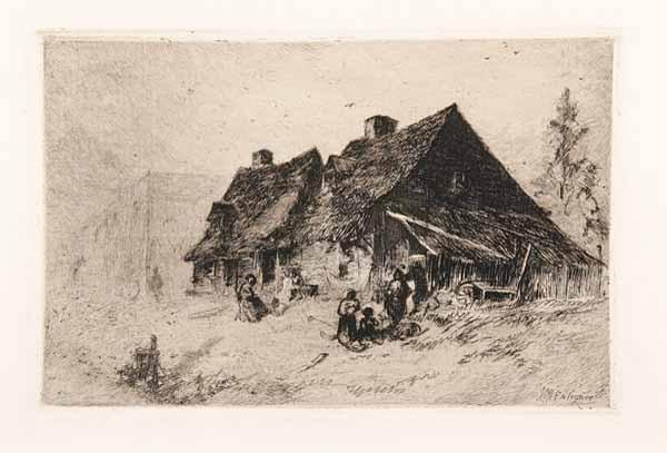 Appraisal: John Mackie Falconer American - Negro Huts North Carolina etching