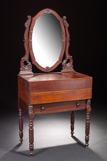 Appraisal: American Classical Mahogany Desk second quarter th century the top