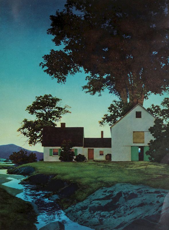 Appraisal: AFTER MAXFIELD PARRISH - COLOR LITHOGRAPH Maxfield Parrish - TwilightCirca