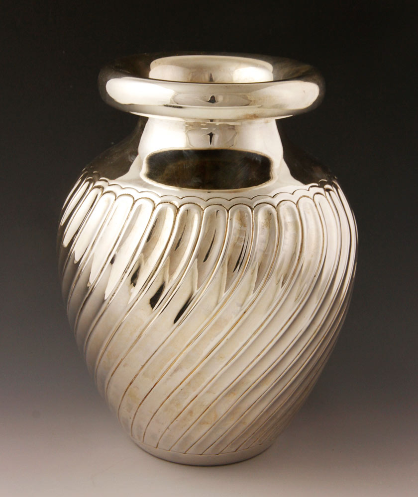 Appraisal: - th C Italian Treviso Sterling Vase th century Italian