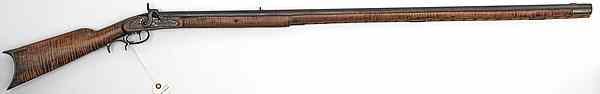 Appraisal: Full-Stock Percussion Long Rifle by H Carter cal octagonal barrel