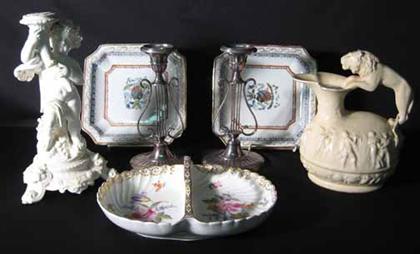 Appraisal: Group of eight assorted silver plate and ceramic decorative items