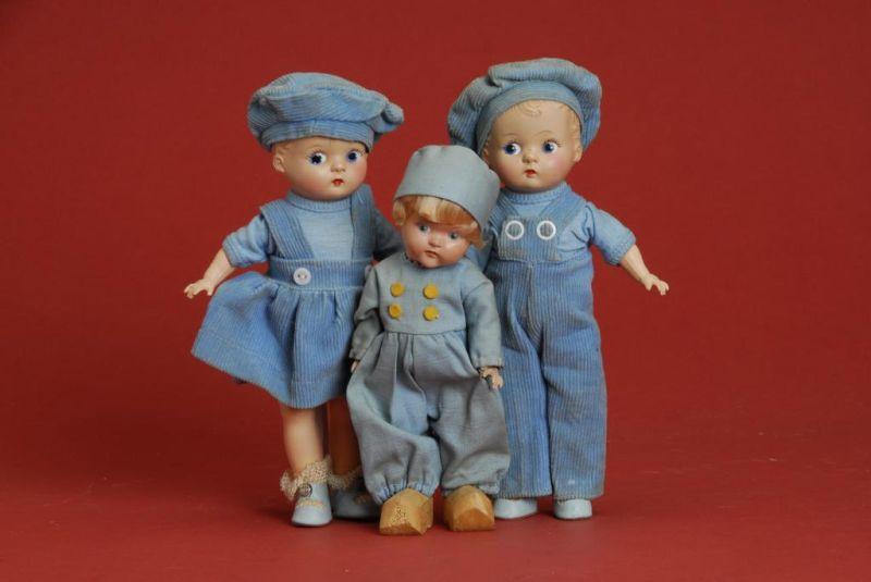 Appraisal: Lot Ginny Dutch Boy Hard Plastic Dolls America ca lot