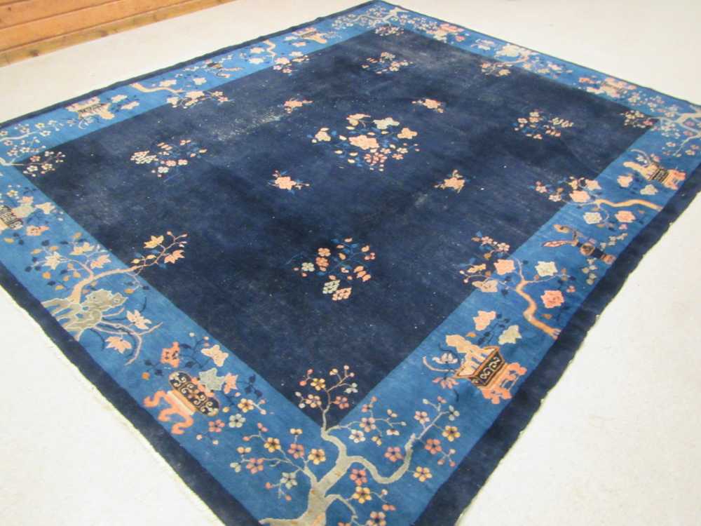 Appraisal: SEMI-ANTIQUE PEKING CARPET Chinese c s hand knotted in traditional