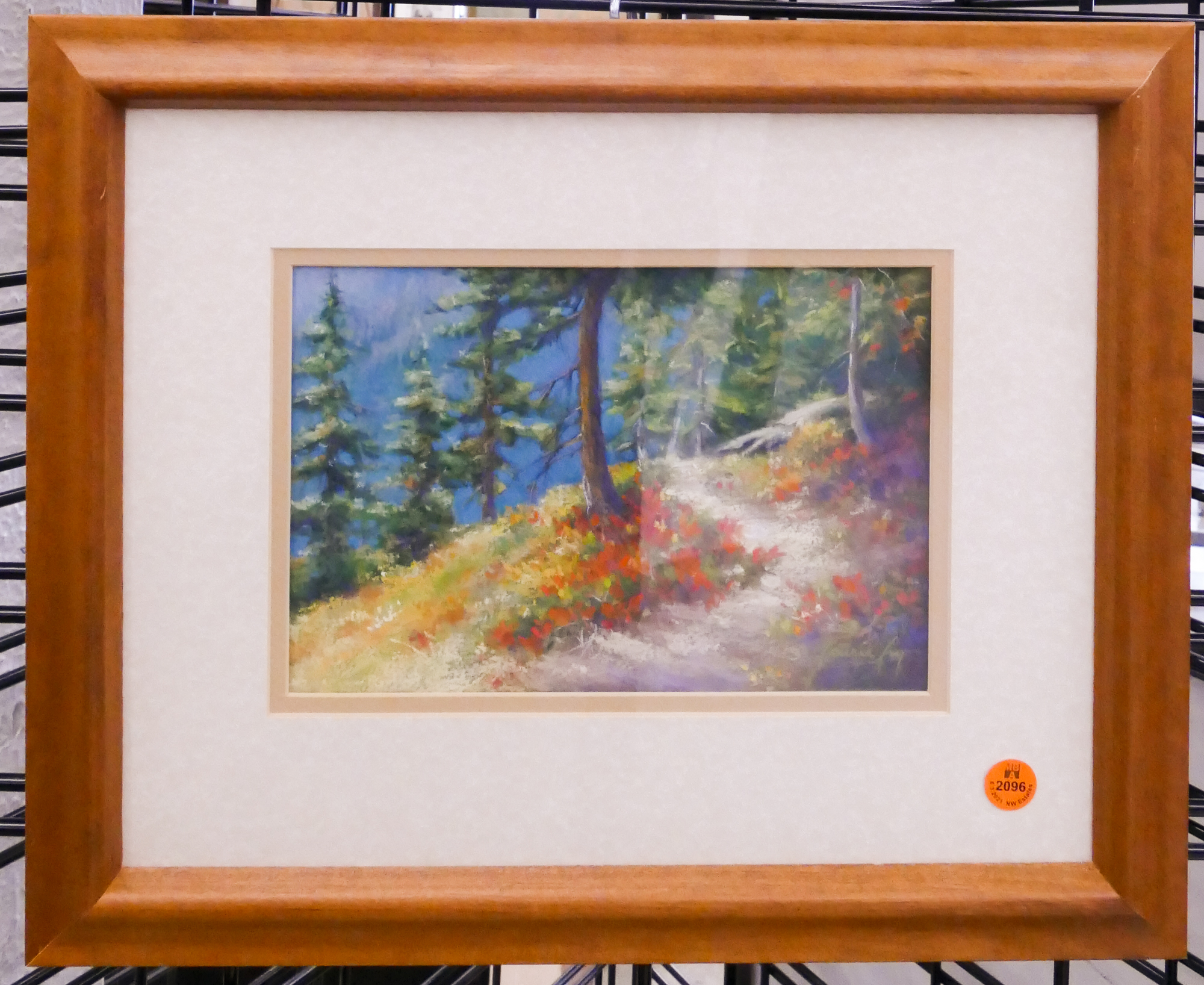 Appraisal: Laurie Fry 'Twisp Pass Trail Tapestry' Pastel Landscape Painting Framed-