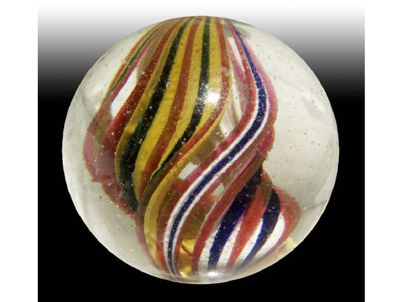 Appraisal: -In- Naked Double Ribbon Swirl Marble Description - '' One