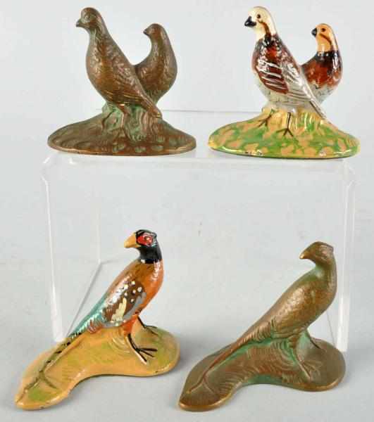 Appraisal: Lot of Cast Iron Pheasant Quail Paperweights Description Made by