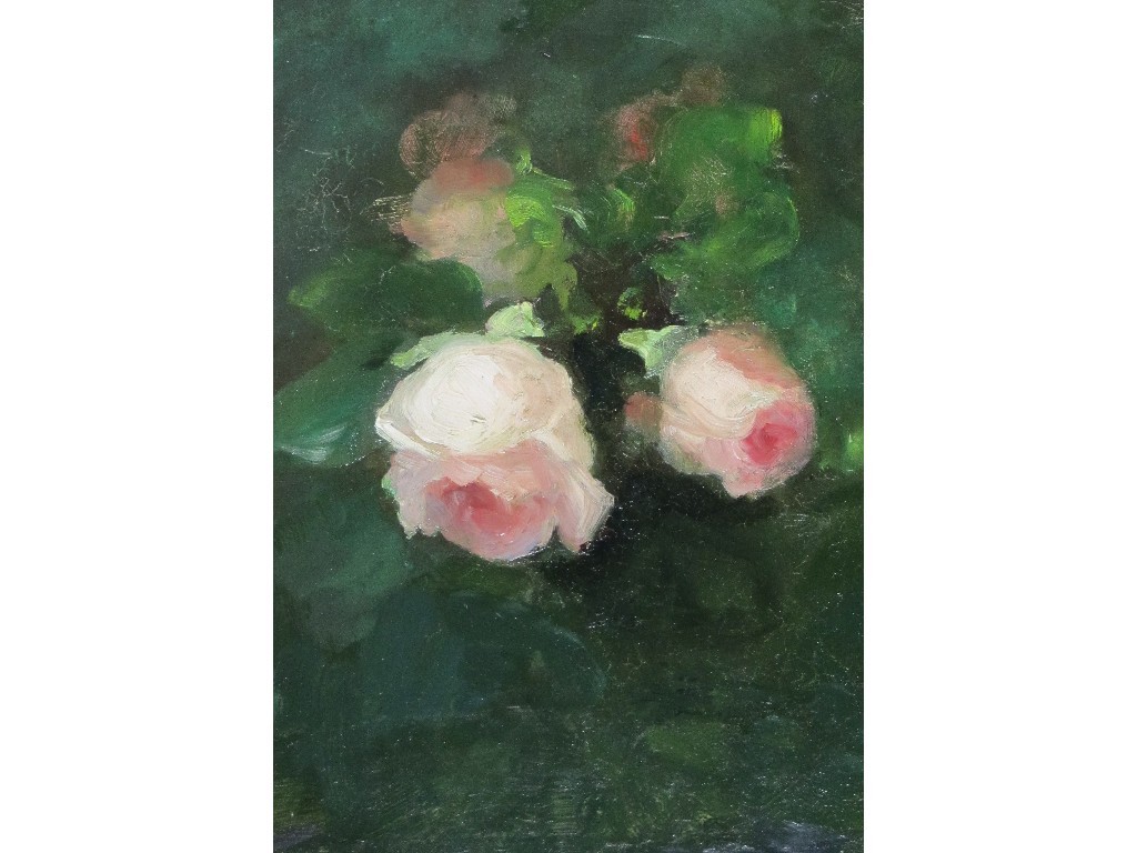 Appraisal: LOUISA PERMAN - ROSES Oil on board x cm x