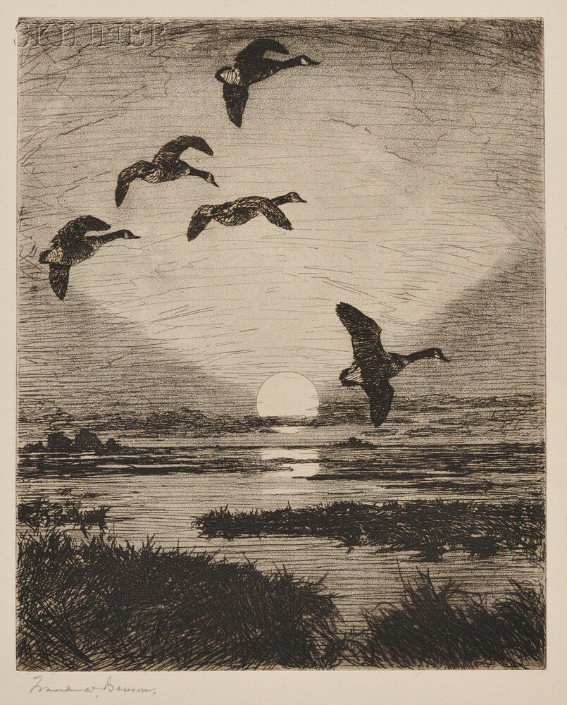 Appraisal: Frank Weston Benson American - November Moon published state of