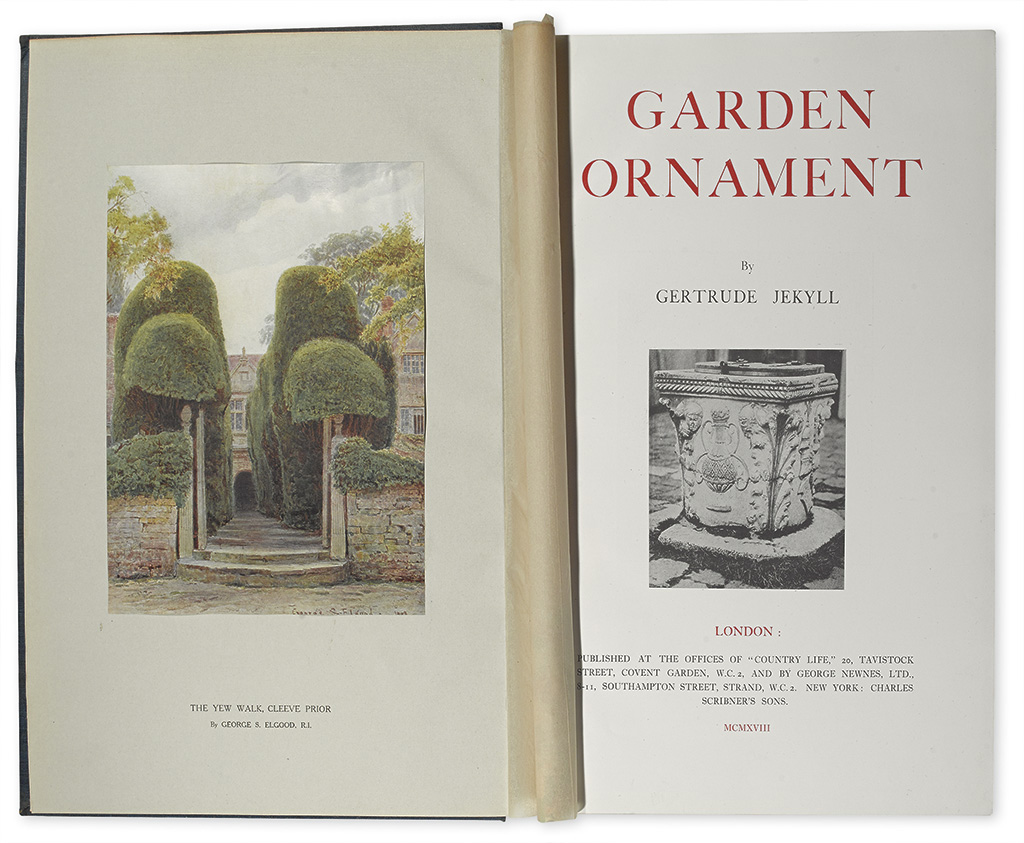 Appraisal: JEKYLL GERTRUDE Garden Ornament Color frontispiece and hundreds of photographic