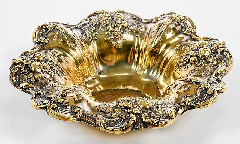 Appraisal: Francis I Gilt Sterling Bowl American th century marks for