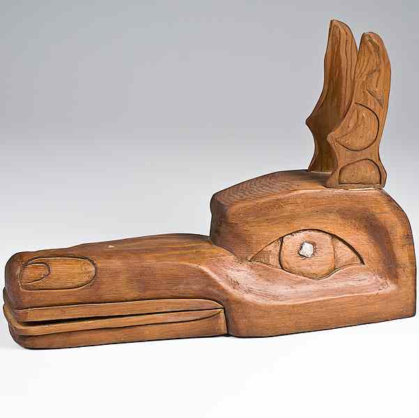 Appraisal: Andy Wesley Haida Carved Wolf Mask carved of cedar with