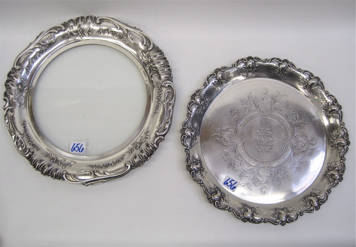 Appraisal: TWO CONTINENTAL SILVER PLATES one a German fine plate D