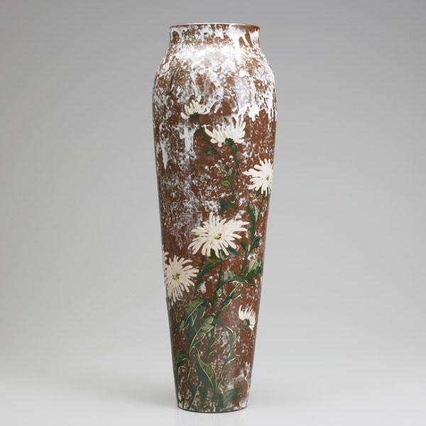 Appraisal: ROOKWOOD Early and tall vase painted in the Limoges style