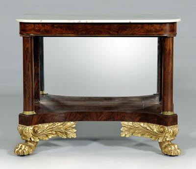 Appraisal: Fine New York classical pier table original white marble top