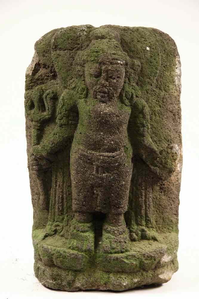 Appraisal: HINDU ROCK CARVING - Very Early Coarse Rock Carving of