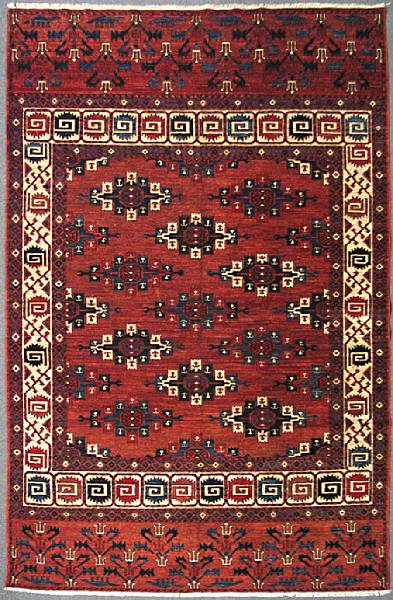 Appraisal: An Afghan rug size approximately ft in x ft in