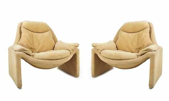 Appraisal: VITTORIA INTROINI BORN A PAIR OF P LOUNGE CHAIRS manufactured