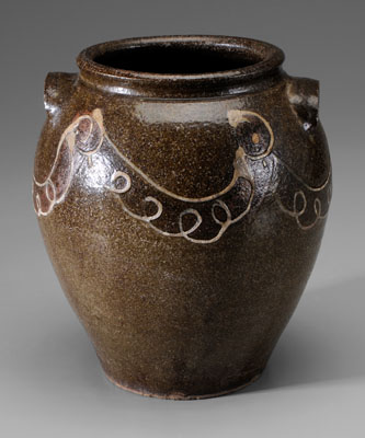 Appraisal: Edgefield Decorated Jar attributed to Collin Rhodes - South Carolina