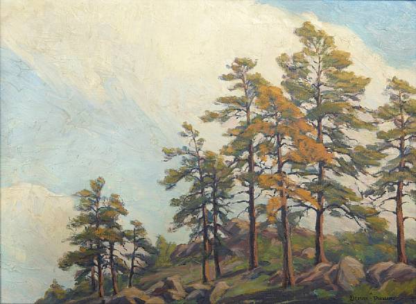 Appraisal: Claire Donner Phillips American - Ponderosa Pines signed 'Donner Phillips'