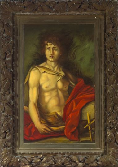 Appraisal: Continental School th Century St John the Baptist oil on