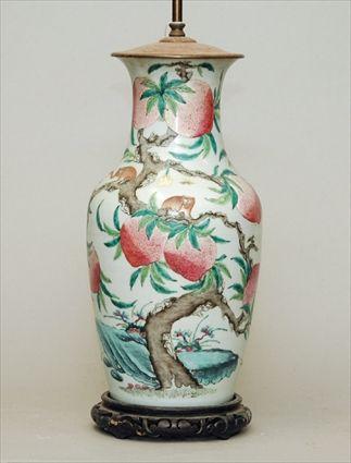 Appraisal: Vase mounted as a Lamp Provenance from the Estate of