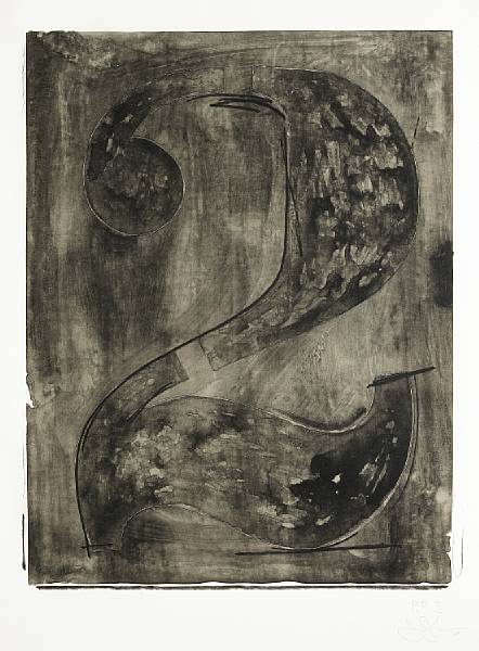 Appraisal: Jasper Johns American born Figure from Black Numeral Series ULAE