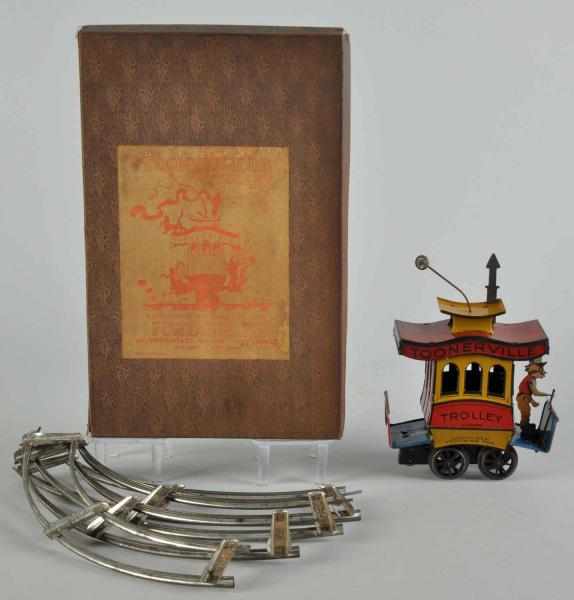 Appraisal: Tin Litho Nifty Toonerville Trolley Toy Description German Working Scarce