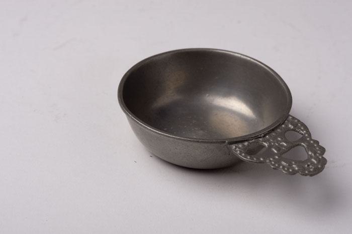 Appraisal: PEWTER PORRINGER ATTRIBUTED TO ISAAC C LEWIS B East Meriden