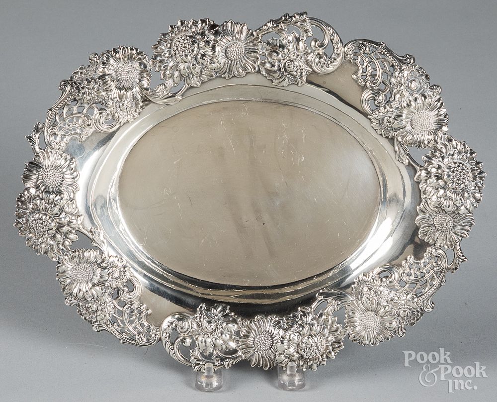 Appraisal: Bailey Banks and Biddle sterling silver tray Bailey Banks and