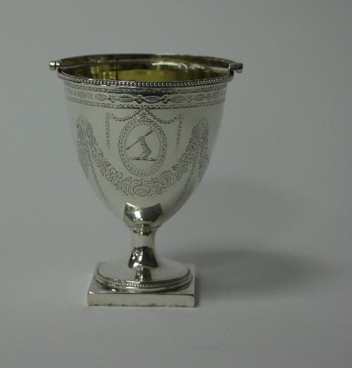 Appraisal: A George III silver sugar basket Robert Hennell London of