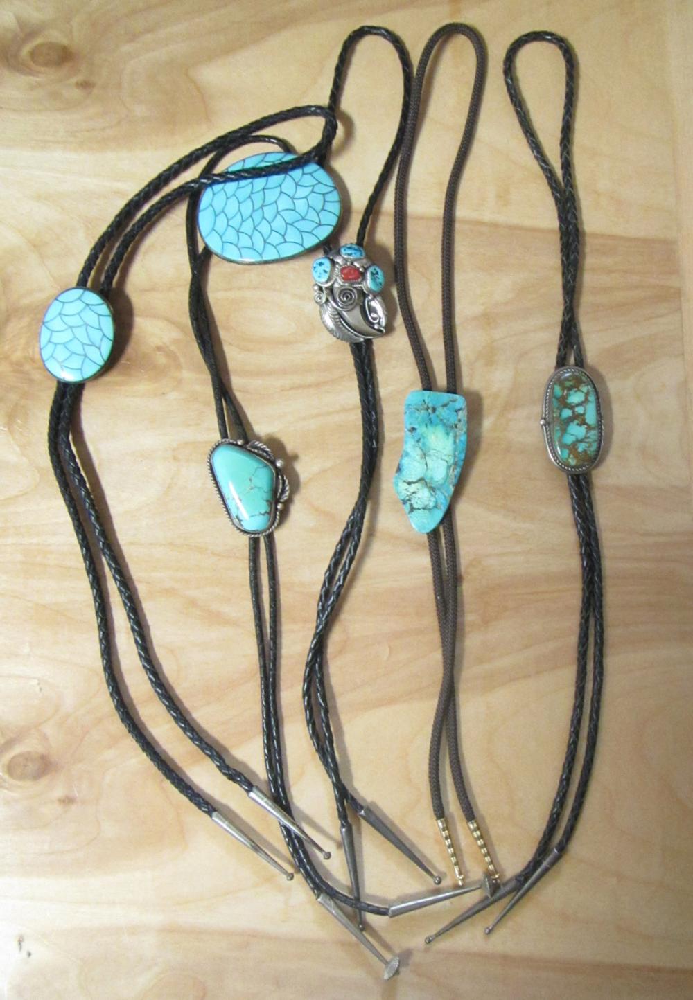 Appraisal: COLLECTION OF SIX SOUTHWEST NATIVE AMERICAN PIECES including a bolo