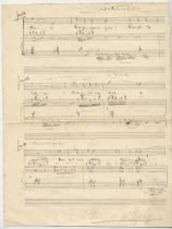 Appraisal: Riccardo Zandonai Manuscript Score Manuscript page from the opera I