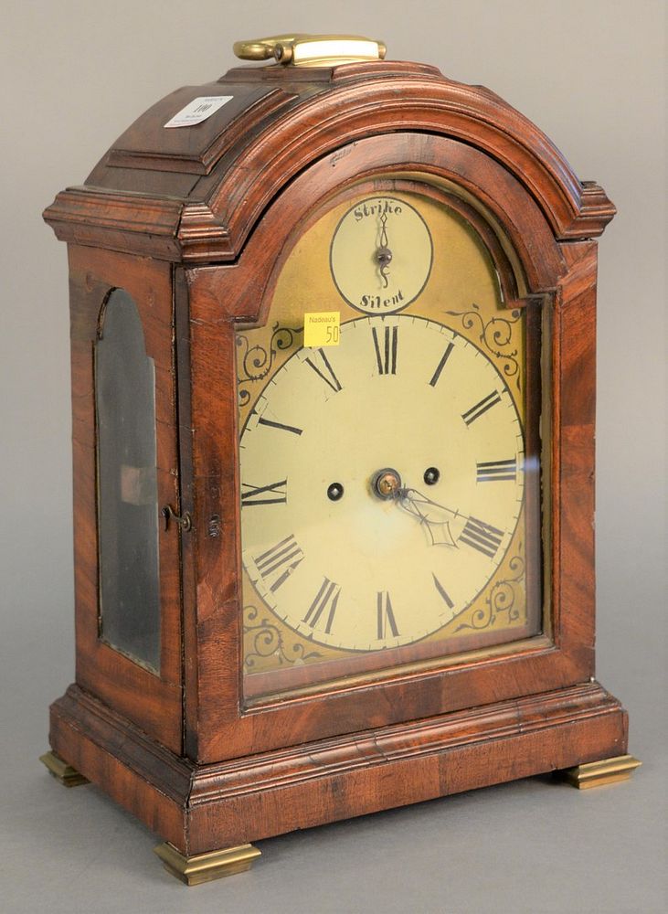 Appraisal: George III mahogany bracket clock ht wd Estate of Marilyn